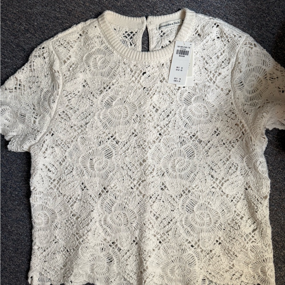 Abercrombie & Fitch Ivory Lace Blouse